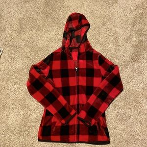 Buffalo Plaid Fleece Jacket - Size XS